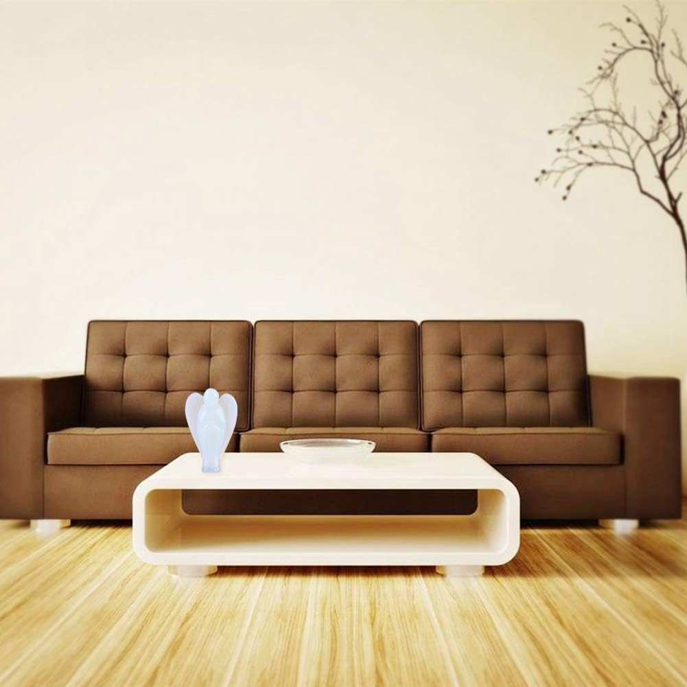 Watris Veiyi Schutzengel Figur, 3.8cm/1.5in Engel Figur Edelsteine, Opal Stein Engelfiguren Deko, für Schreibtisch Hauptdekoration Glücksbringern