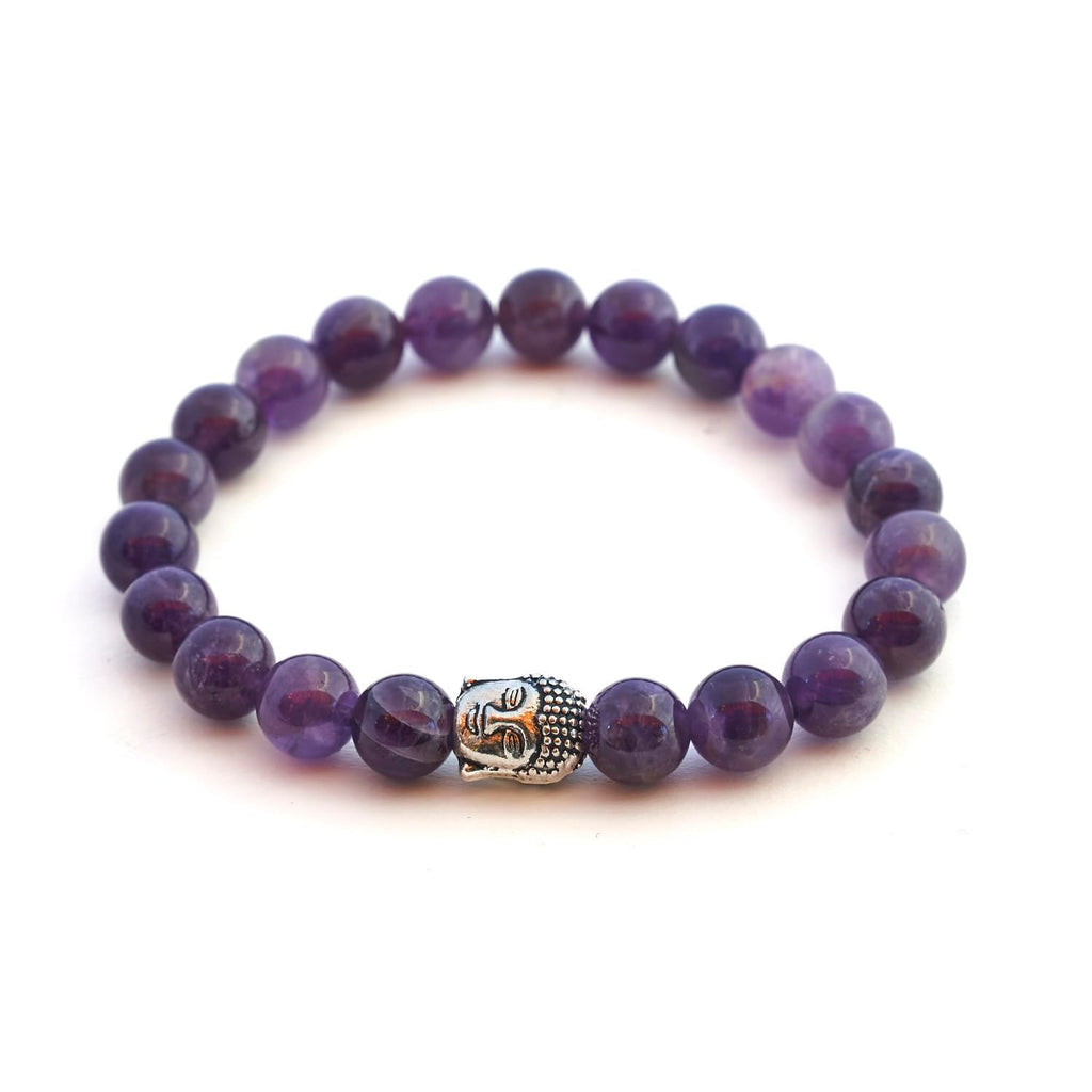BERGERLIN Buddha Armband - Naturstein geprüft in Deutschland, mit echten Naturstein oder Lavastein Perlen - Naturstein Armband mit Echtheitszertifikat für Damen und Herren
