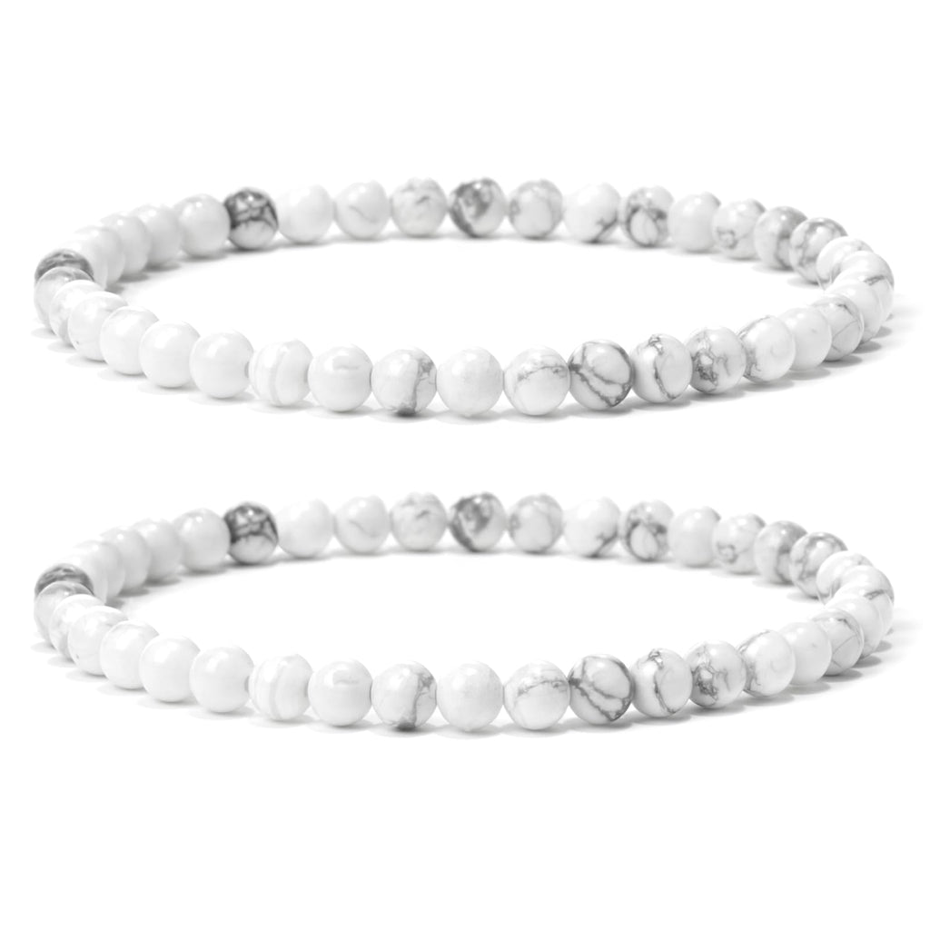 4 mm Stretch Bracelet Made of Real Natural Stone Beads, Healing Stone Bracelet, Yoga Bracelet for Women, Men, Lucky Bracelet, Friendship Bracelet, Replacement Beads Included