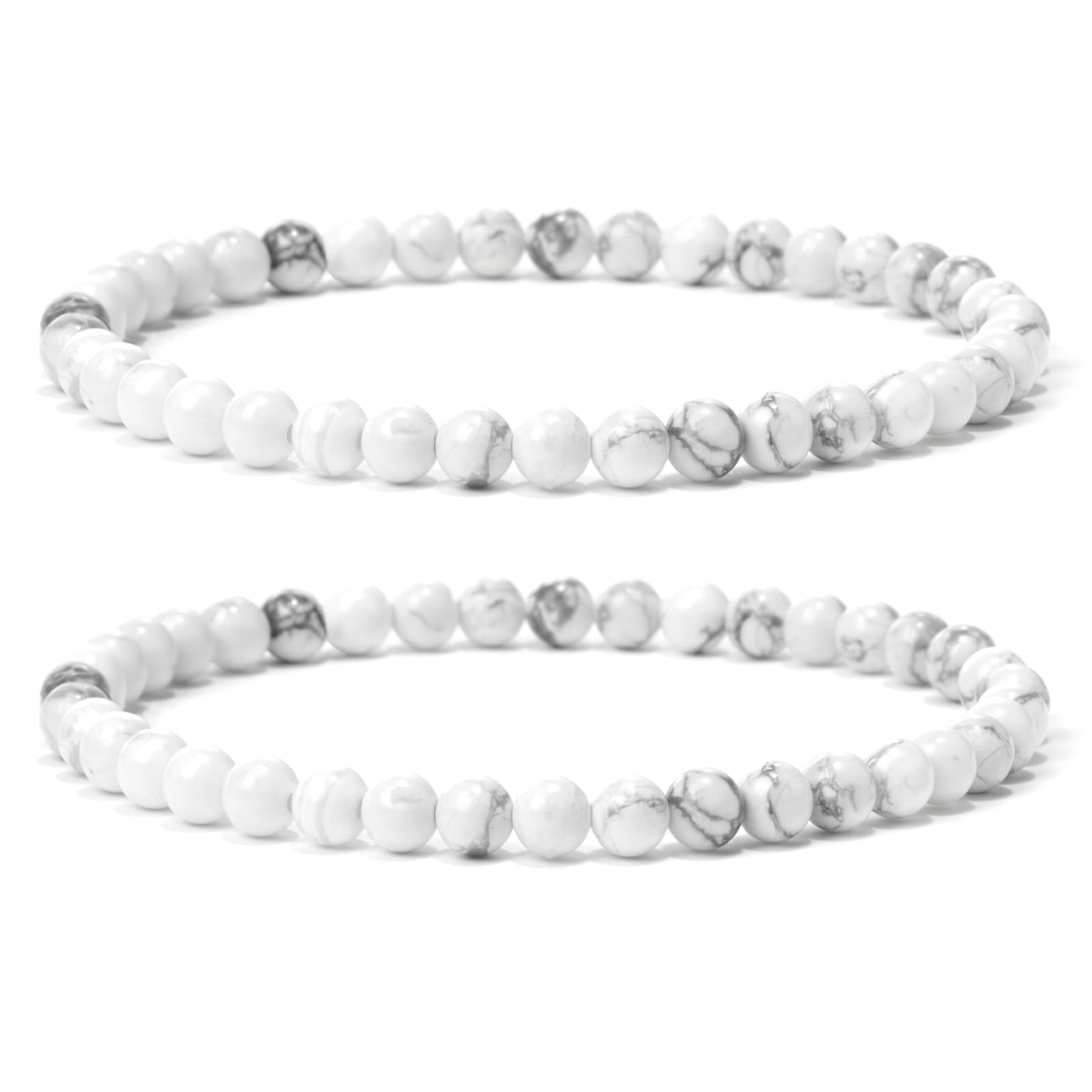 4 mm Stretch Bracelet Made of Real Natural Stone Beads, Healing Stone Bracelet, Yoga Bracelet for Women, Men, Lucky Bracelet, Friendship Bracelet, Replacement Beads Included