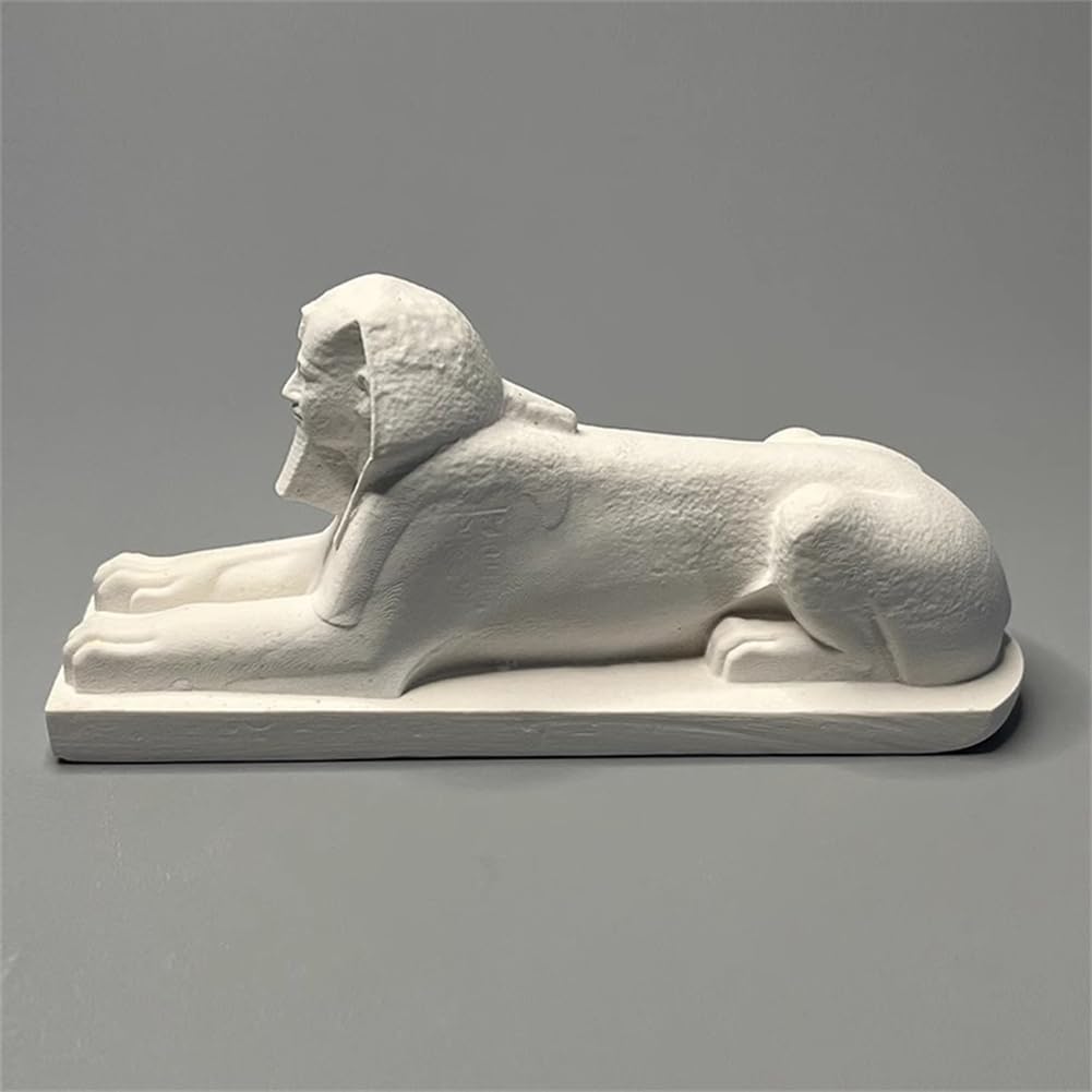 Sphinx Figure Statue, Plaster, Egyptian Sphinx Sculpture, Craft, Home Decoration, Office, Desktop Decoration, Mini Egyptian Sphinx Figure, Sketch, Practice, DIY Art Gift