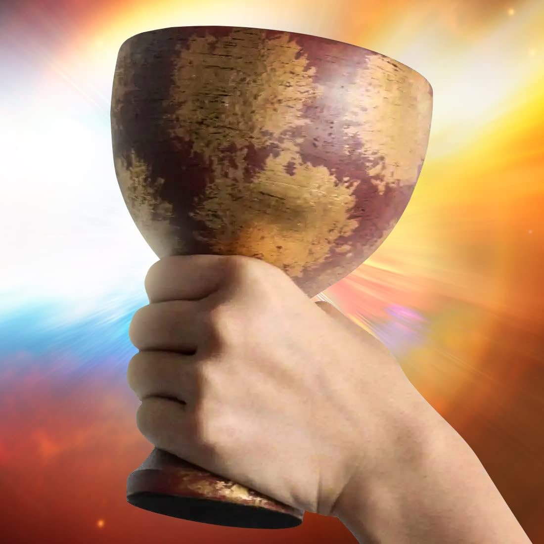 Indiana Jones Figurine Holy Grail Statue Hero Holy Grail Cup Gold Resin Memorabilia Replica Sculpture Halloween Home Decoration