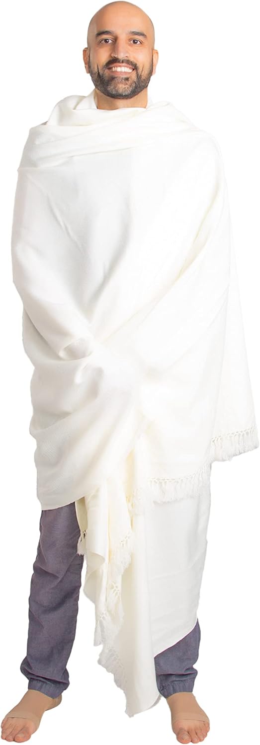 Om Shanti Crafts Meditation Shawl or Meditation Blanket, Shawl/Wrap, Oversize Scarf/Stole. Large. Unisex.