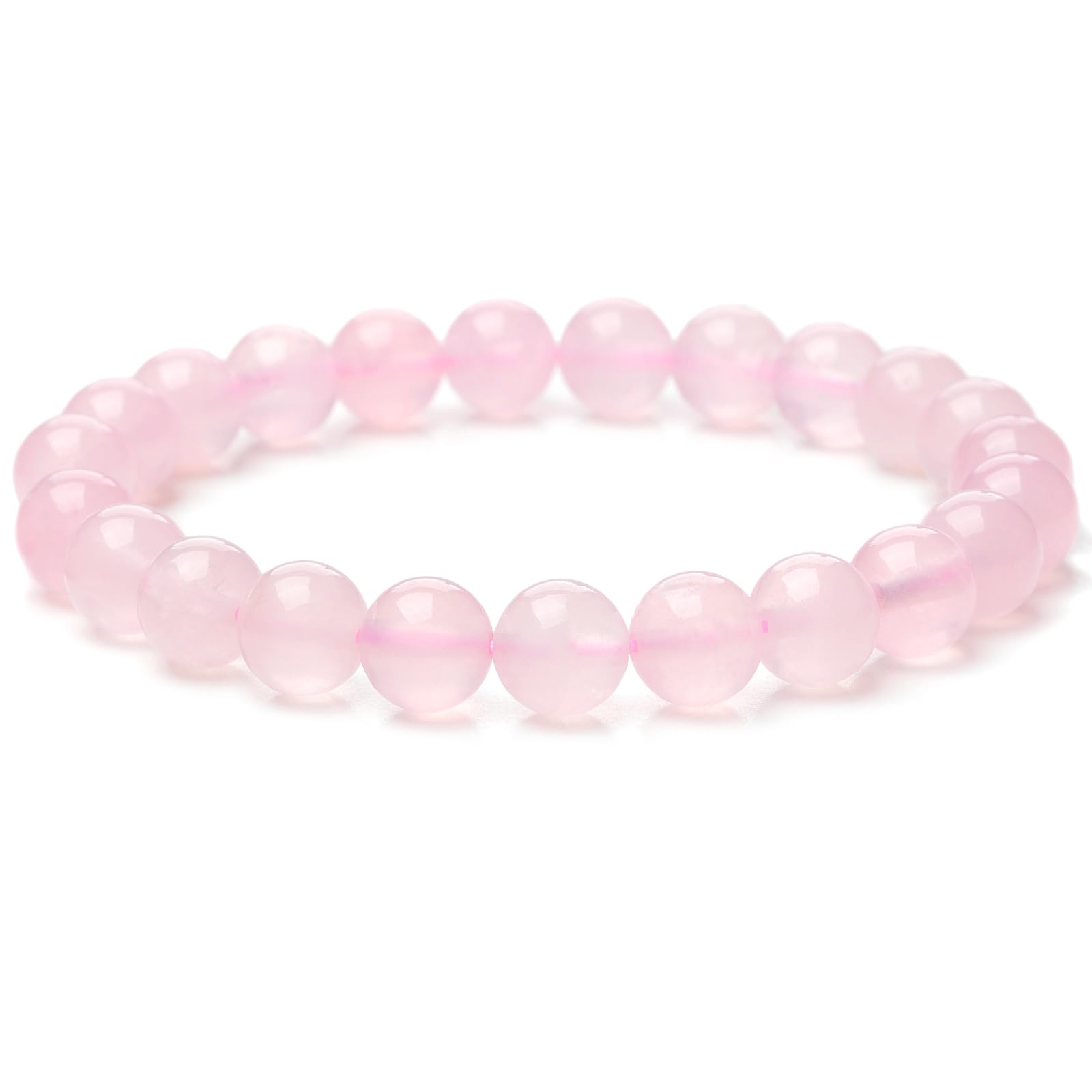 Handmade Genuine Natural Stone Beads Healing Stones Bracelet, Women's Men's Chakra Bead Bracelet, 8 mm Round Gemstone Yoga Bracelets, Includes Replacement Beads