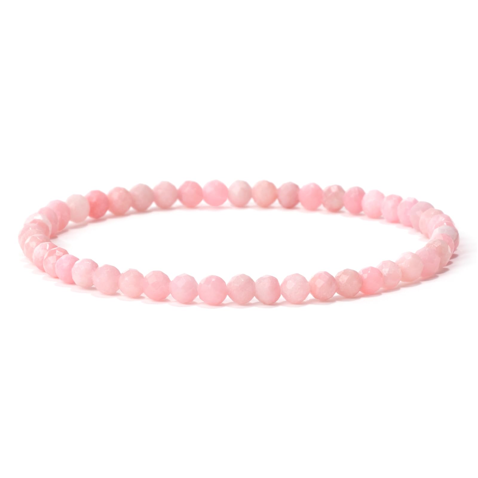 4 mm Stretch Bracelet Made of Real Natural Stone Beads, Healing Stone Bracelet, Yoga Bracelet for Women, Men, Lucky Bracelet, Friendship Bracelet, Replacement Beads Included