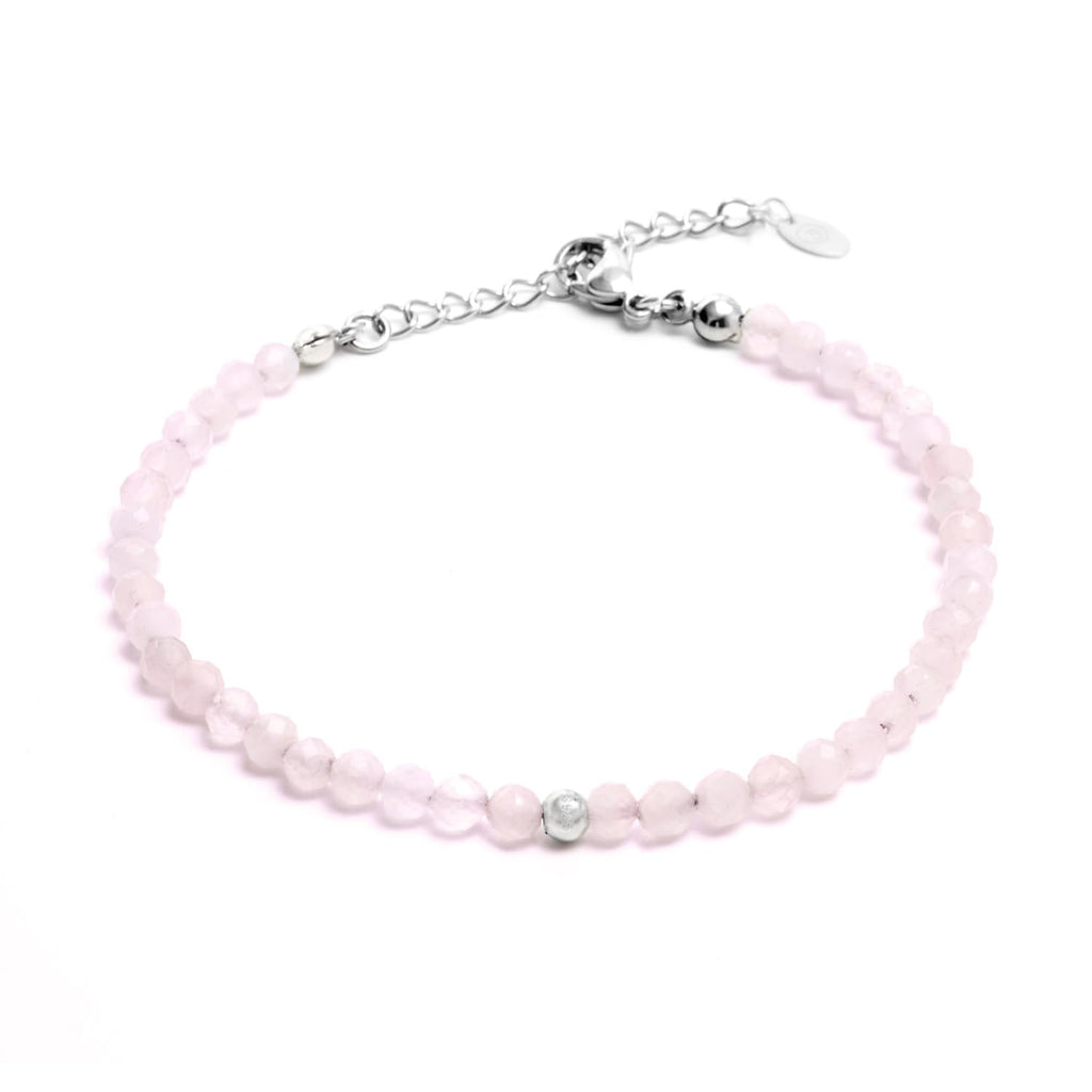 BERGERLIN Echtes Naturstein Perlenarmband - Naturstein geprüft in Deutschland, mit 925 Sterling Silberperle oder vergoldeter Perle - Mit Verschluss und Echtheitszertifikat, für Damen und Herren