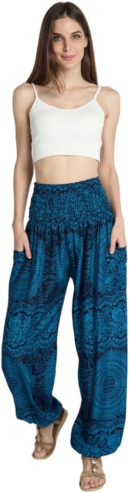 Tranquil Threads High-Waisted Boho Harem Yoga Pants for Women