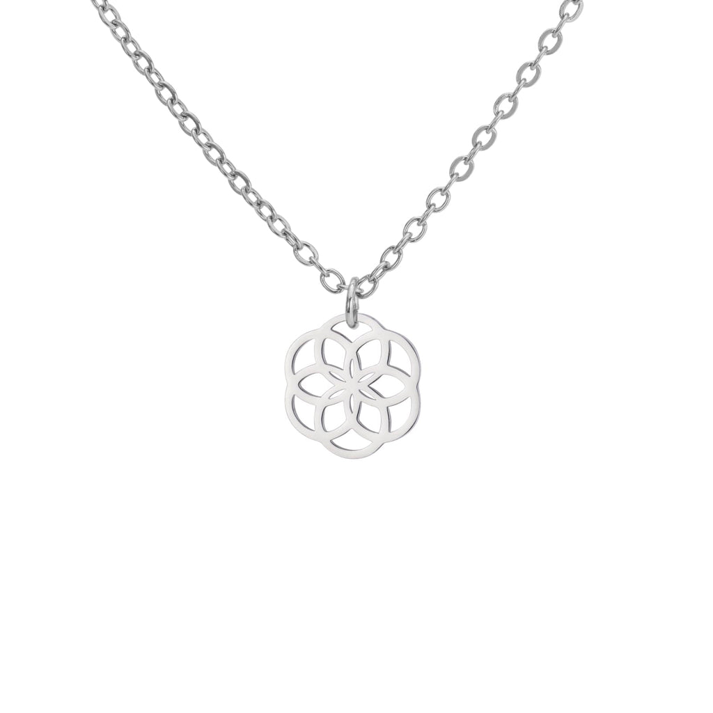 LIKGREAT Blume des Lebens Halskette Seeds of Life Anhänger Halskette Heilige Geometrie Symbol Halskette Spirituelle Heilung Amulett Schmuck