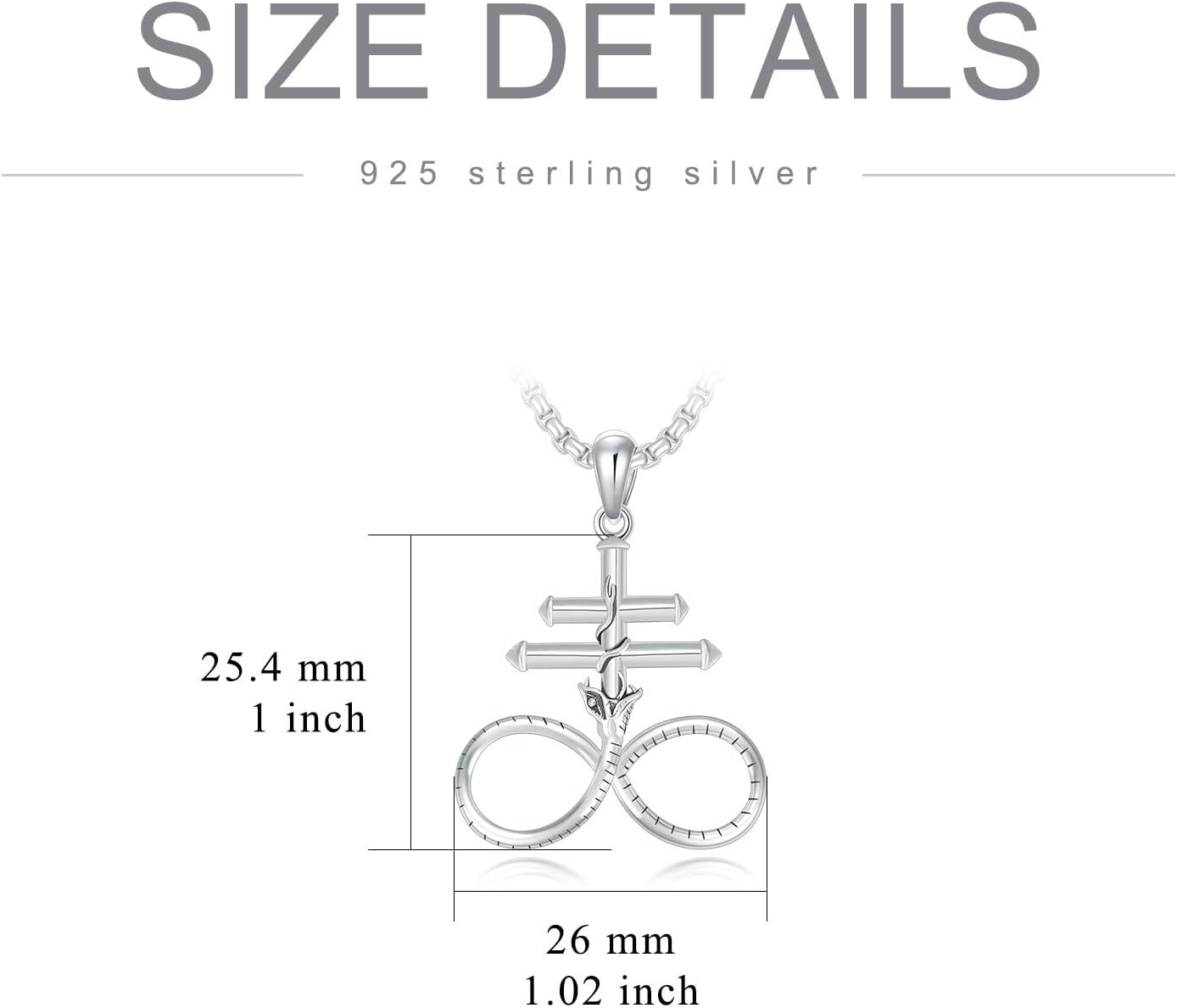 ROMANTICWORK Kreuz Kette 925 Sterling Silber Kreuz Halskette Kreuz Anhänger Christlicher Religiöser Gotischer Kreuz Schmuck Geschenke für Herren Männer Damen