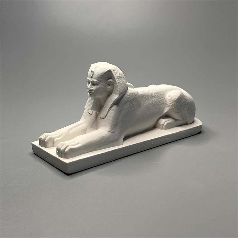 Sphinx Figure Statue, Plaster, Egyptian Sphinx Sculpture, Craft, Home Decoration, Office, Desktop Decoration, Mini Egyptian Sphinx Figure, Sketch, Practice, DIY Art Gift