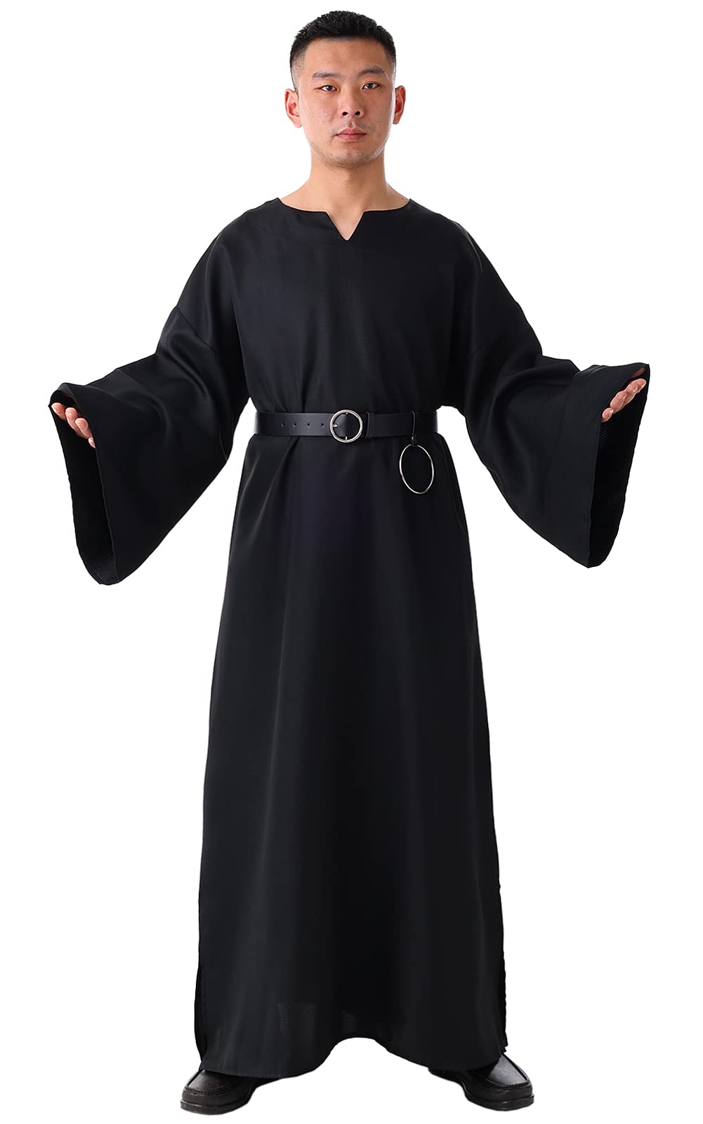 BLESSUME Medieval Wicca Pagan Ritual Robe with Belt