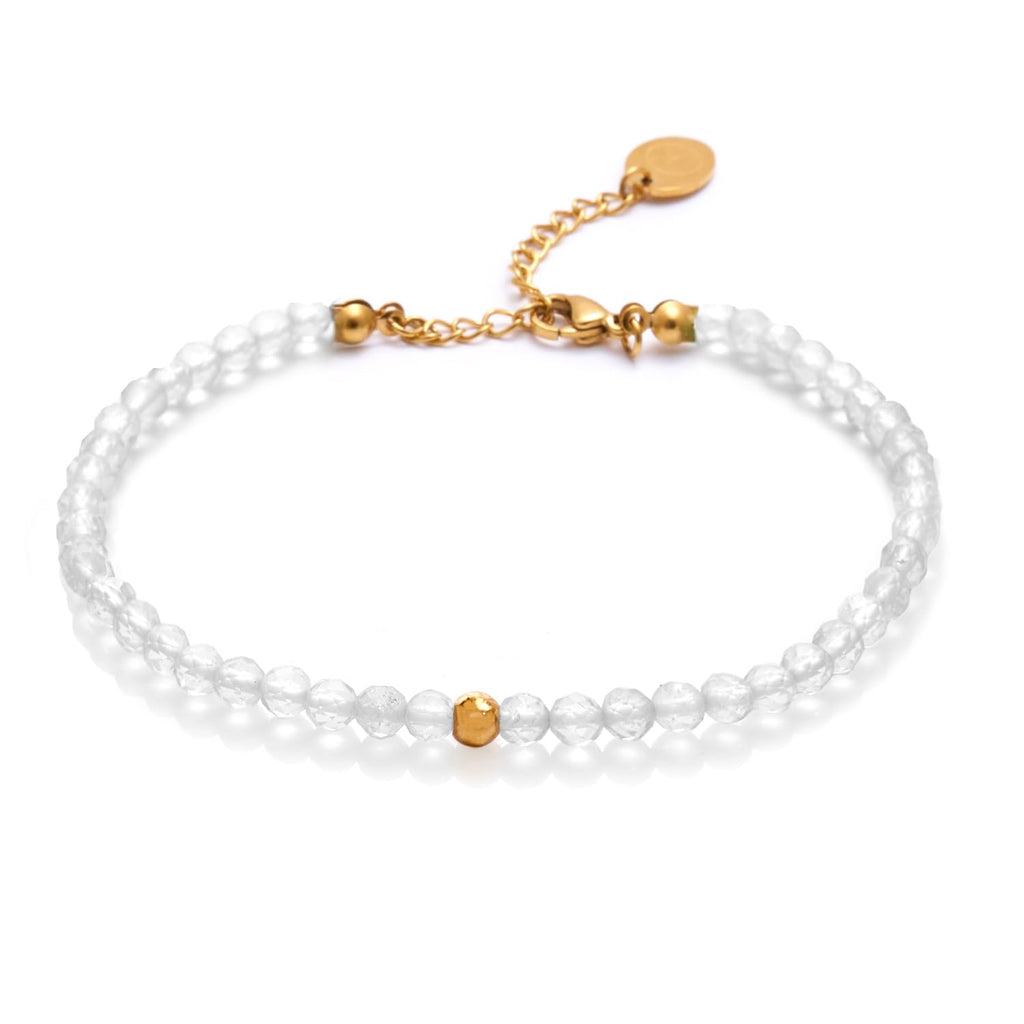 BERGERLIN Echtes Naturstein Perlenarmband - Naturstein geprüft in Deutschland, mit 925 Sterling Silberperle oder vergoldeter Perle - Mit Verschluss und Echtheitszertifikat, für Damen und Herren
