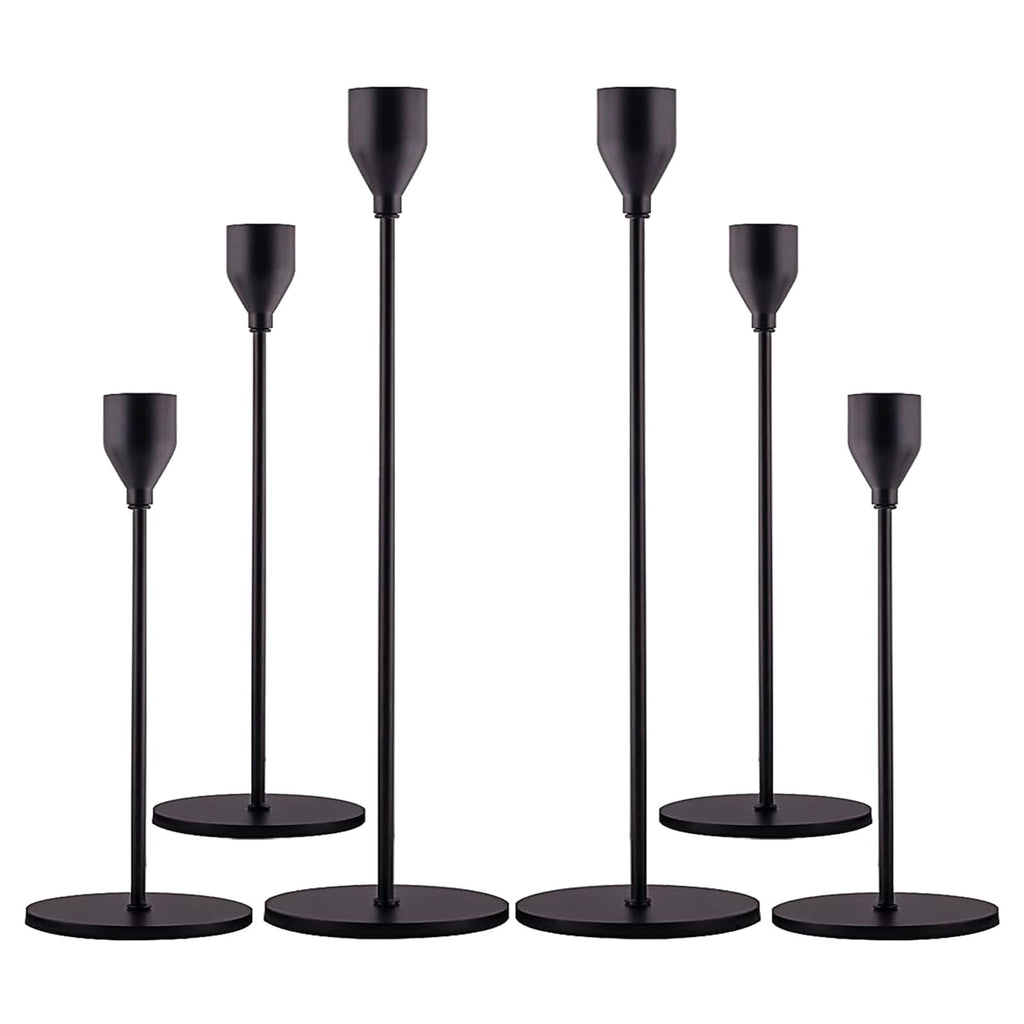 Candle Holder Gold Candle Holder Candle Holder Tall Cone Candle Holder for Home Decoration, Wedding, Dinner, Party, Anniversary, Fits 3/4" Thick Candles and LED Candles (Set of 6)