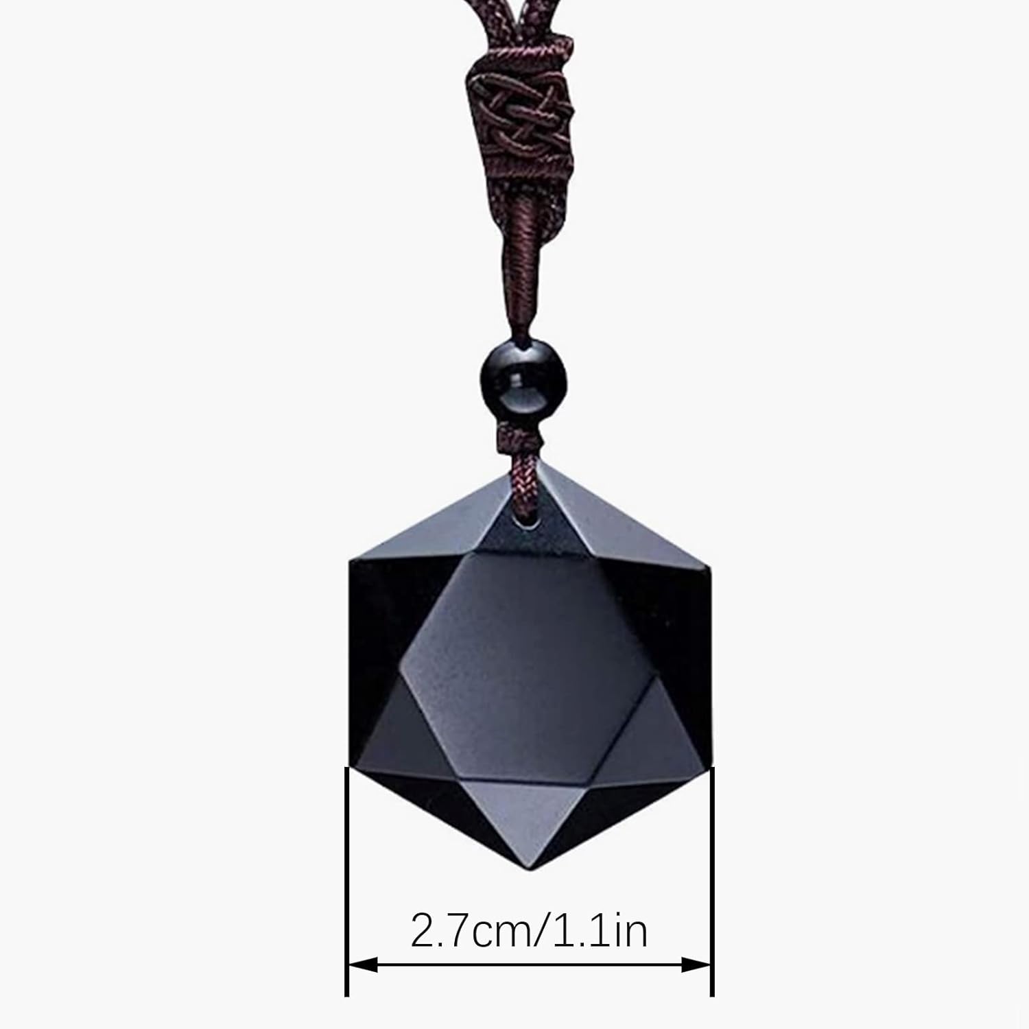 Natürlicher Obsidian Hexagon Stern Anhänger Kette Lucky Love Halskette Sternbild Schmuck für Männer und Frauen