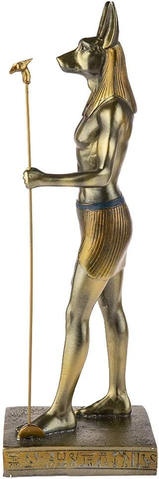 lachineuse - Anubis statue 31 cm - Egyptian God - Ancient Egypt decoration statuette - Egyptian object figure dog head - Egyptian bust - original decorative gift idea - interior decoration
