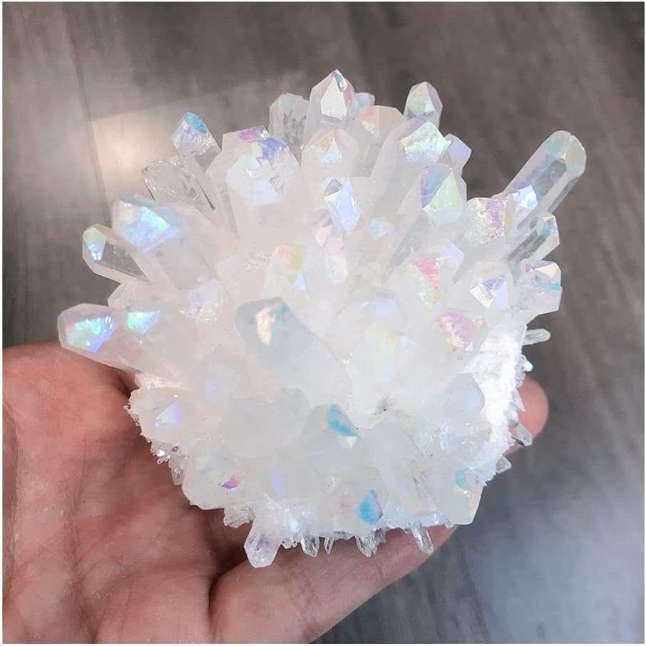 Aura Natural Crystals Group Quartz Freeform Energy Reiki Stones Room Office Home Aquarium Decoration Accessories Gemstone Collection at Home (Size : 300-350g)