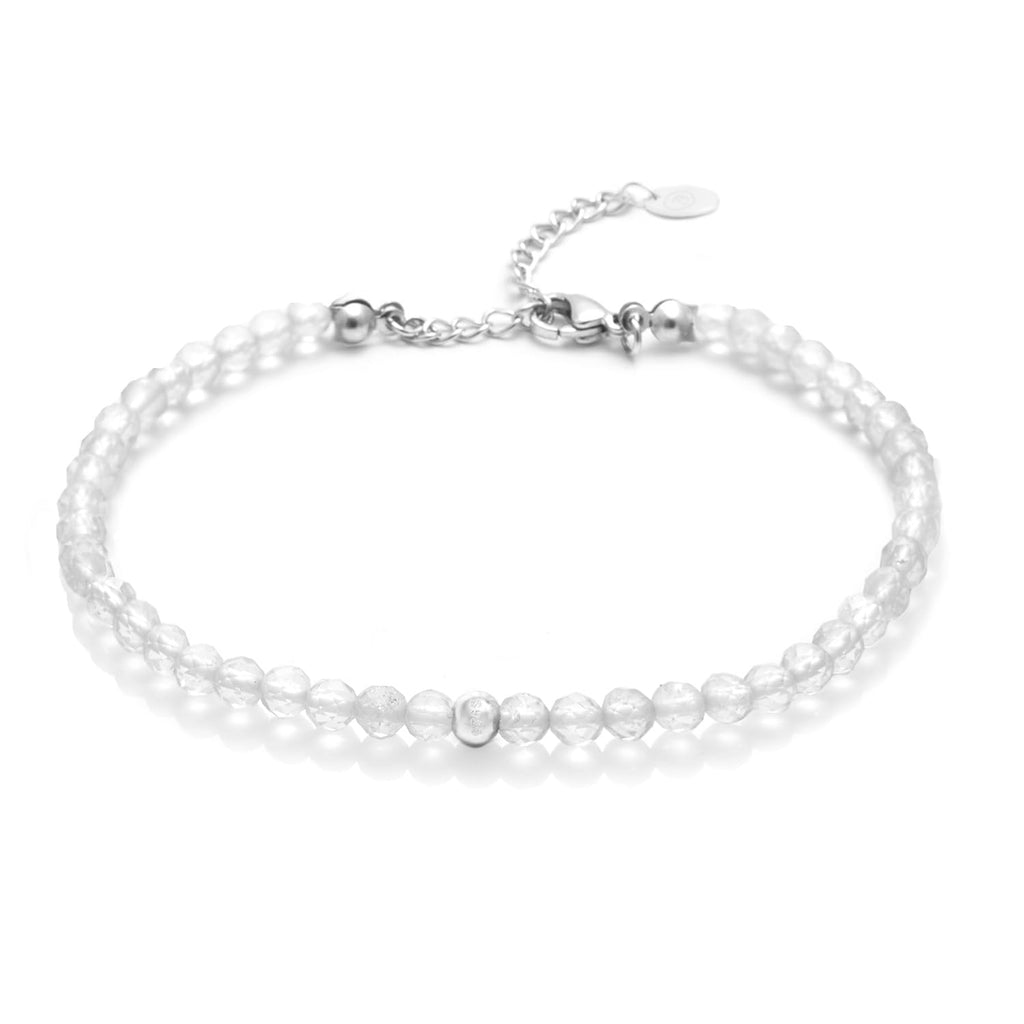 BERGERLIN Echtes Naturstein Perlenarmband - Naturstein geprüft in Deutschland, mit 925 Sterling Silberperle oder vergoldeter Perle - Mit Verschluss und Echtheitszertifikat, für Damen und Herren