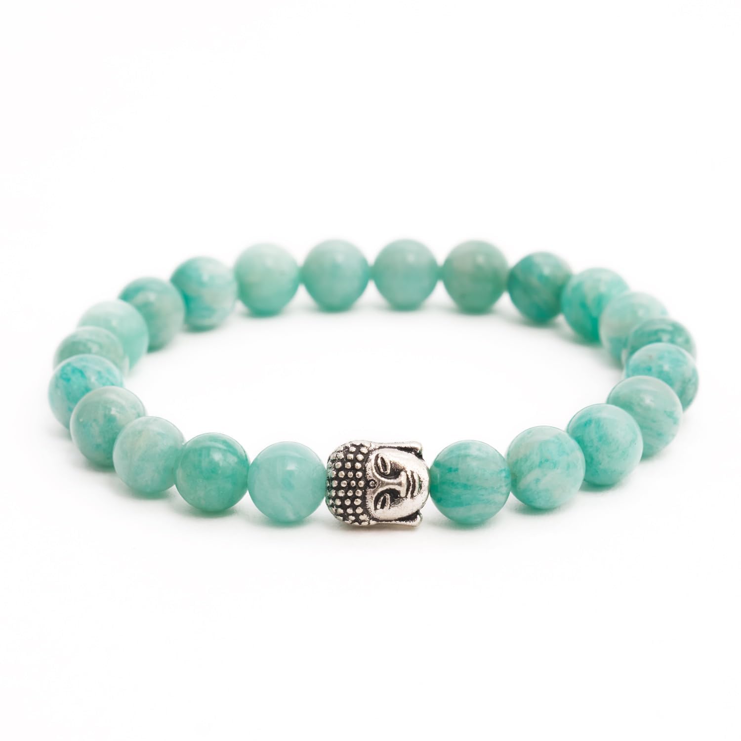 BERGERLIN Buddha Armband - Naturstein geprüft in Deutschland, mit echten Naturstein oder Lavastein Perlen - Naturstein Armband mit Echtheitszertifikat für Damen und Herren