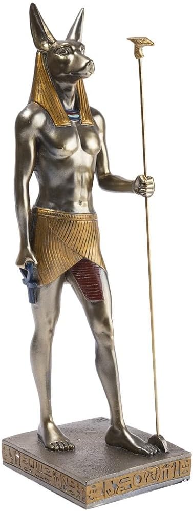 lachineuse - Anubis statue 31 cm - Egyptian God - Ancient Egypt decoration statuette - Egyptian object figure dog head - Egyptian bust - original decorative gift idea - interior decoration