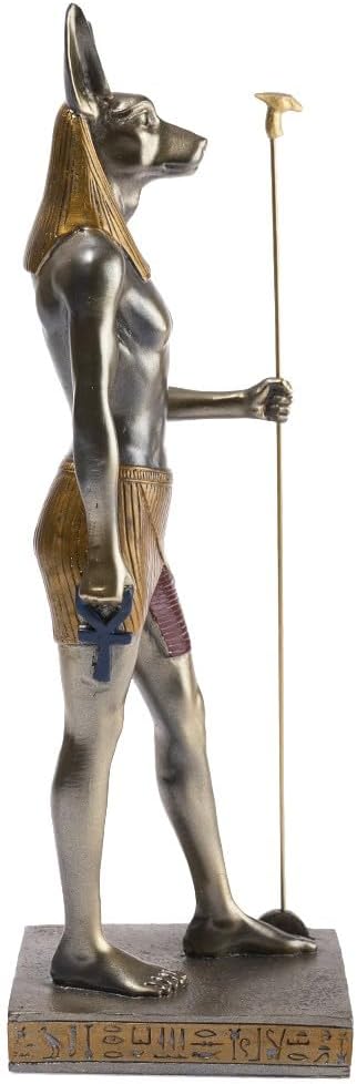 lachineuse - Anubis statue 31 cm - Egyptian God - Ancient Egypt decoration statuette - Egyptian object figure dog head - Egyptian bust - original decorative gift idea - interior decoration