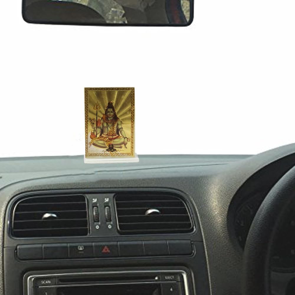 BRACOP Hindu-Göttin-Figur, Lord Shiva-Statue, kleine indische Shiva-Figur, dekorative Skulptur Heimbüro, Tempeldekoration, Diwali Pooja, Trishakti, Yantra, Rückkehr spirituelles Geschenk