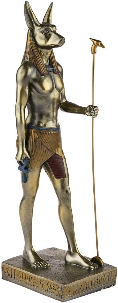 lachineuse - Anubis statue 31 cm - Egyptian God - Ancient Egypt decoration statuette - Egyptian object figure dog head - Egyptian bust - original decorative gift idea - interior decoration