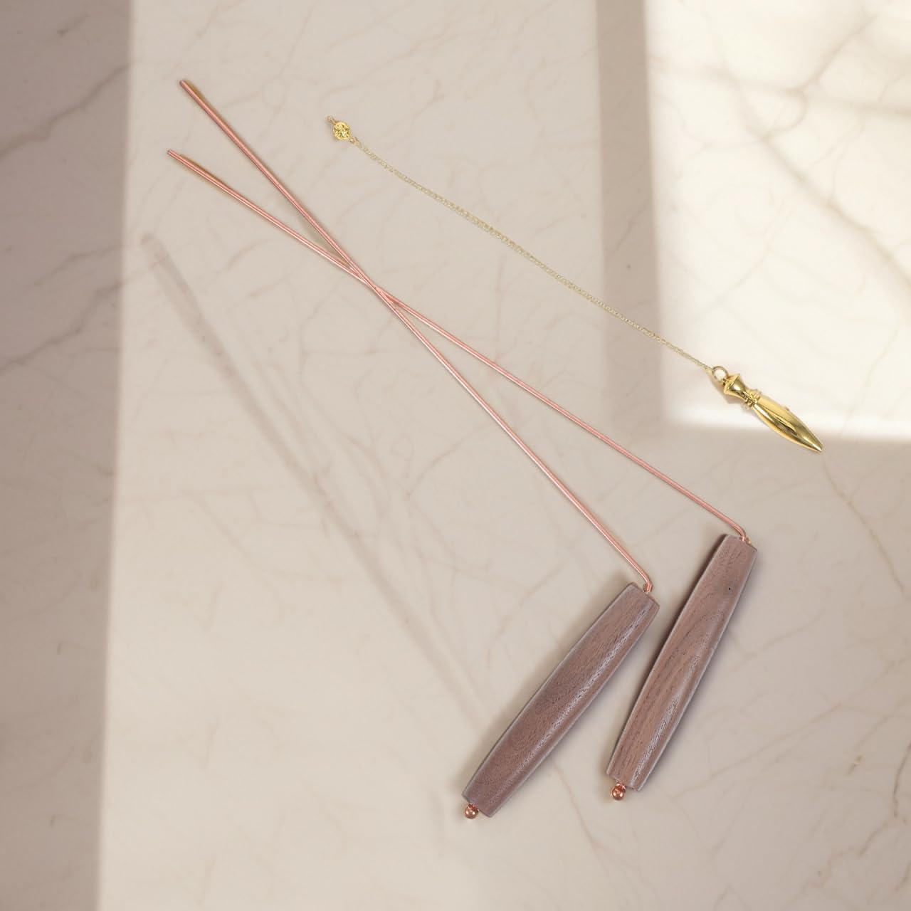 ABOOFAN 1satz Handheld Wünschelruten Aus Reinem Kupfer Für Spirituelle Anwendungen Und Schatzsuche Tragbare Divination Tools Für Wasser Energieerkennung Hochwertiger Metalldetektor Stab