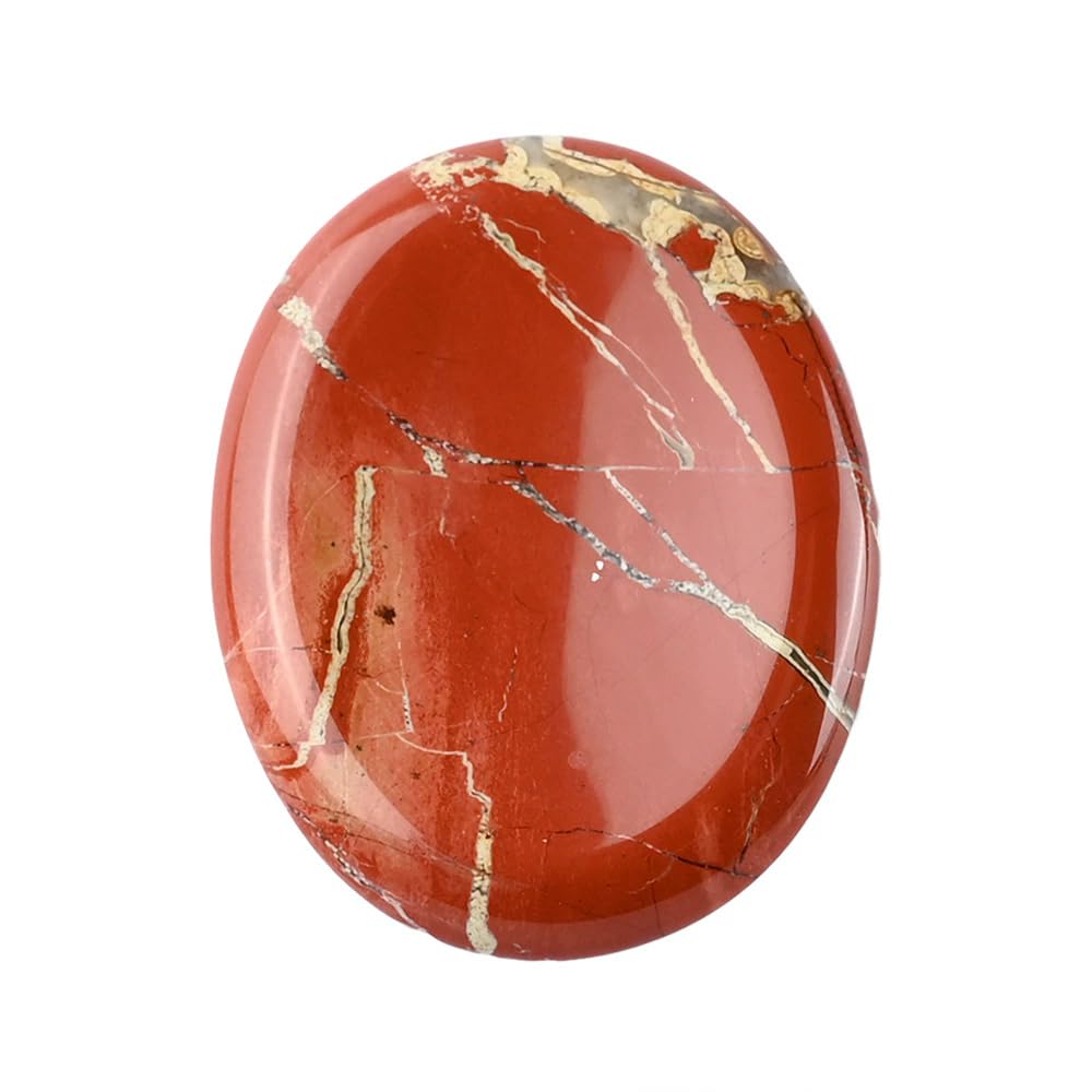 Dalmatian Jasper Worry Thumb Stone Crystal Thumb Stone Thumb Stone for Reiki Balancing Therapy Meditation (Dalmatian Jasper)