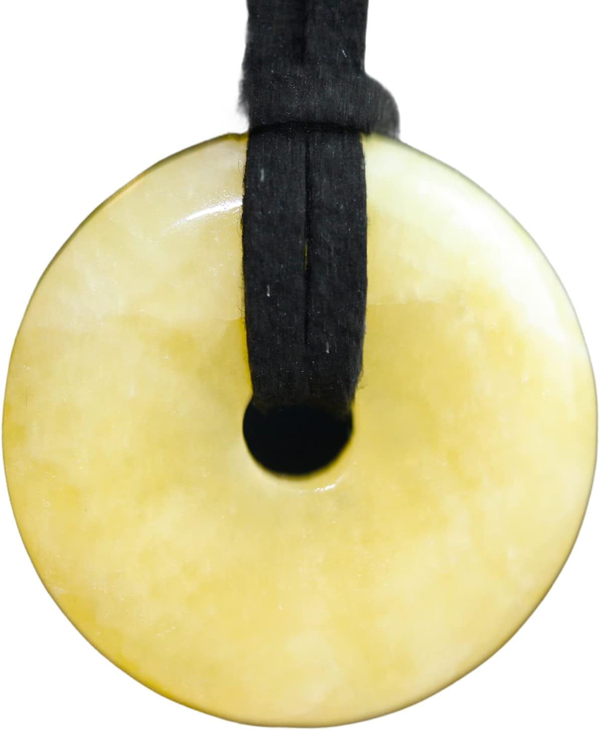 Premium Necklace with Orange Calcite Gemstone Donut with Gold Pendant and 80 cm Leather Cord | Healing Stone | Gemstone | Chakra Stone, Crystal Gemstone Crystal gemstone orange calcite