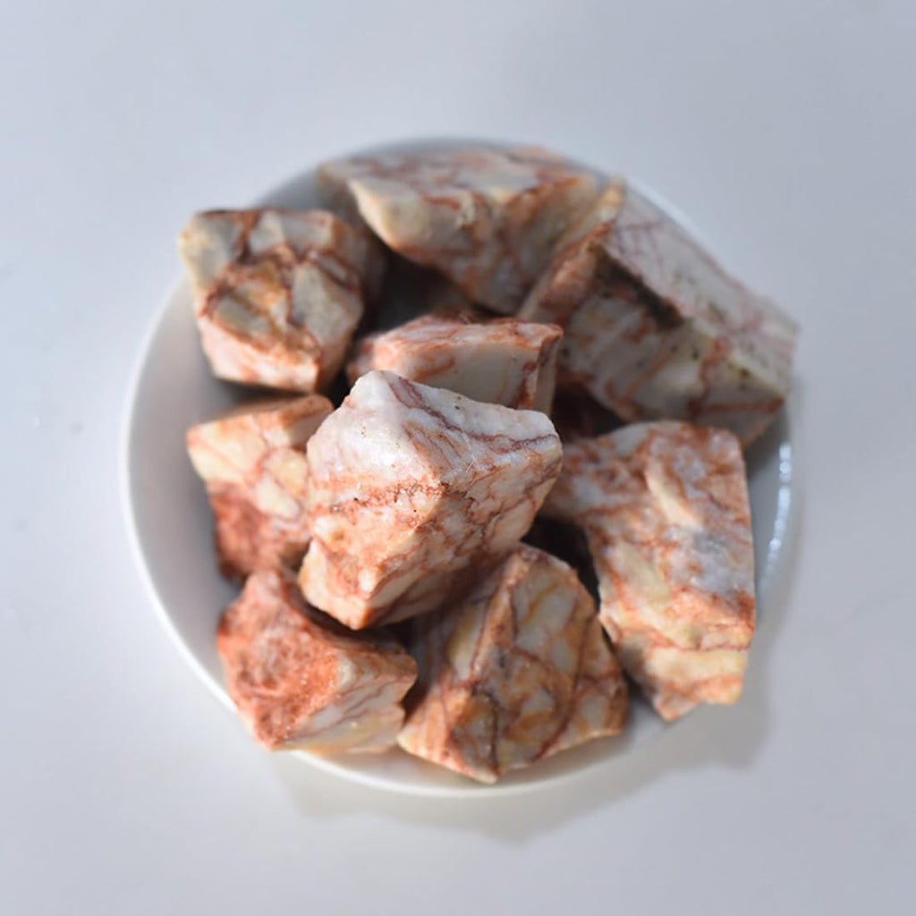 Erliway 1.25-2 Inch Rhodochrosite Raw Crystals, Natural Rough Rhodochrosite Stone, Healing Raw Stones for Well Rocks, Home Decor Meditation Energy Balancing Wire Wrapping Wicka Reiki