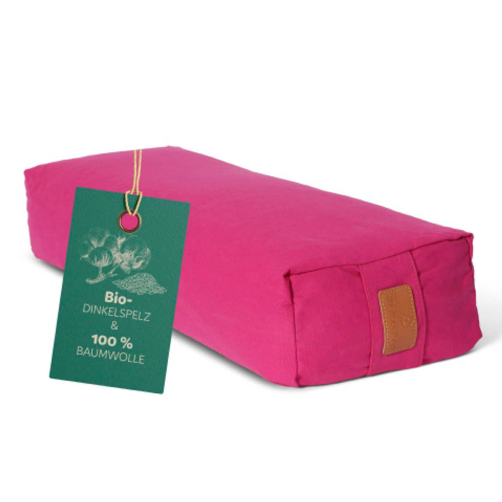 #DoYourYoga Yogabolster »Paravati« 67cm x 13cm | Gefüllt mit Bio-Dinkelspelz (KBA) oder Bio-Buchweizenschalen (KBA) | Yogakissen mit waschbarem Bezug | Sitzkissen & Zafukissen für Yin Yoga