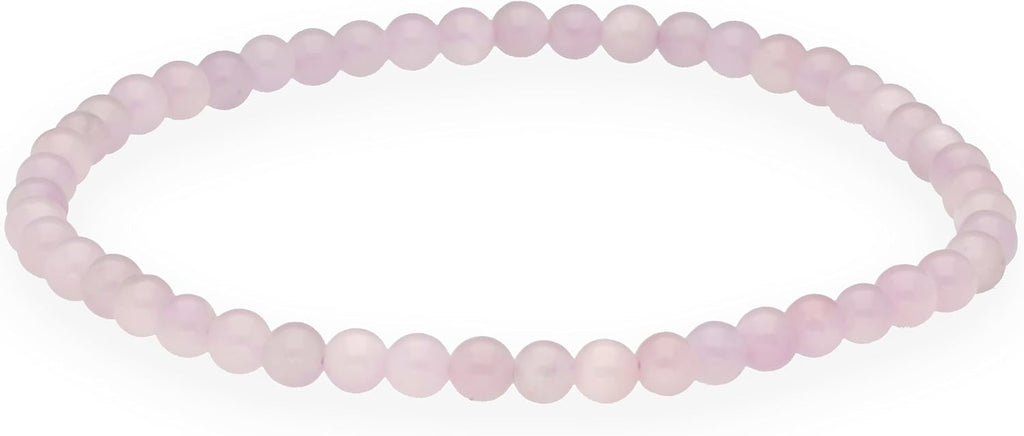 Lebensquelle Plus Kunzit Mini Ball Bracelet, 4-5 mm Bracelet, High-Quality Gemstone Bracelet, 19 cm Flexible, Includes Gemstone Card, Real Stones, Gift Idea