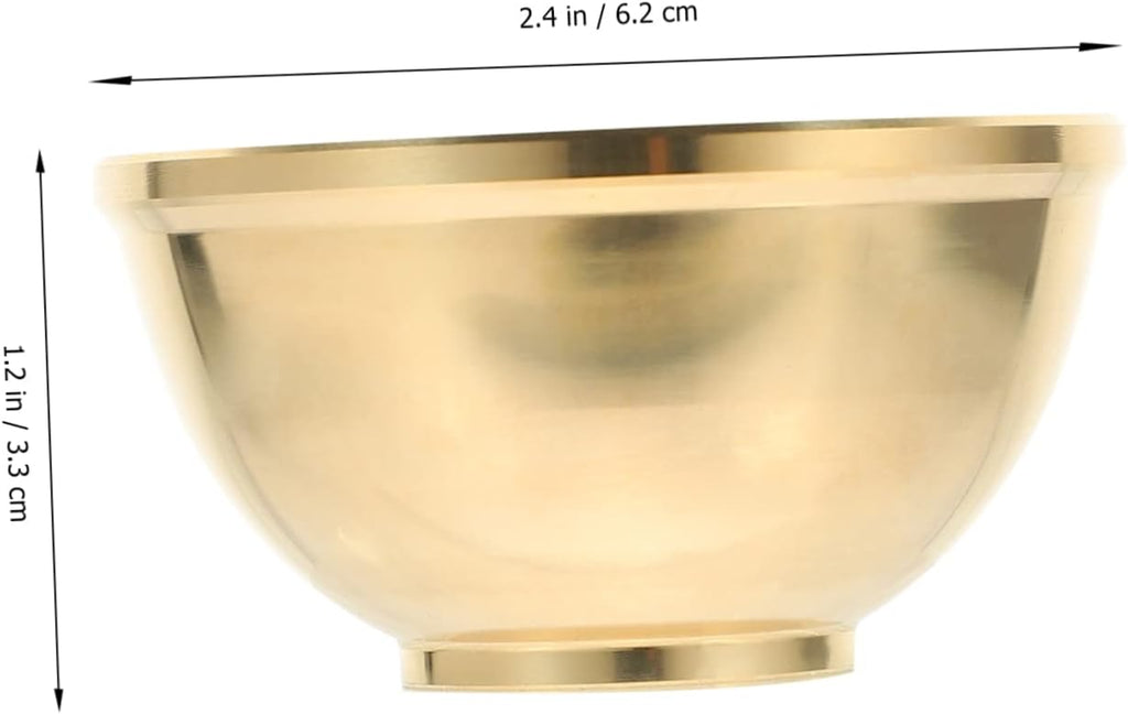 Cabilock Bronze Decorative Bowl Set of 4 Buddha Sacrifice Bowls Made of Pure Copper Meditation Bowls Worship Bowl Altar Bowls Copper Bowl of the Temple Pot Lubricating Wiping Bowl Jewellery Tray