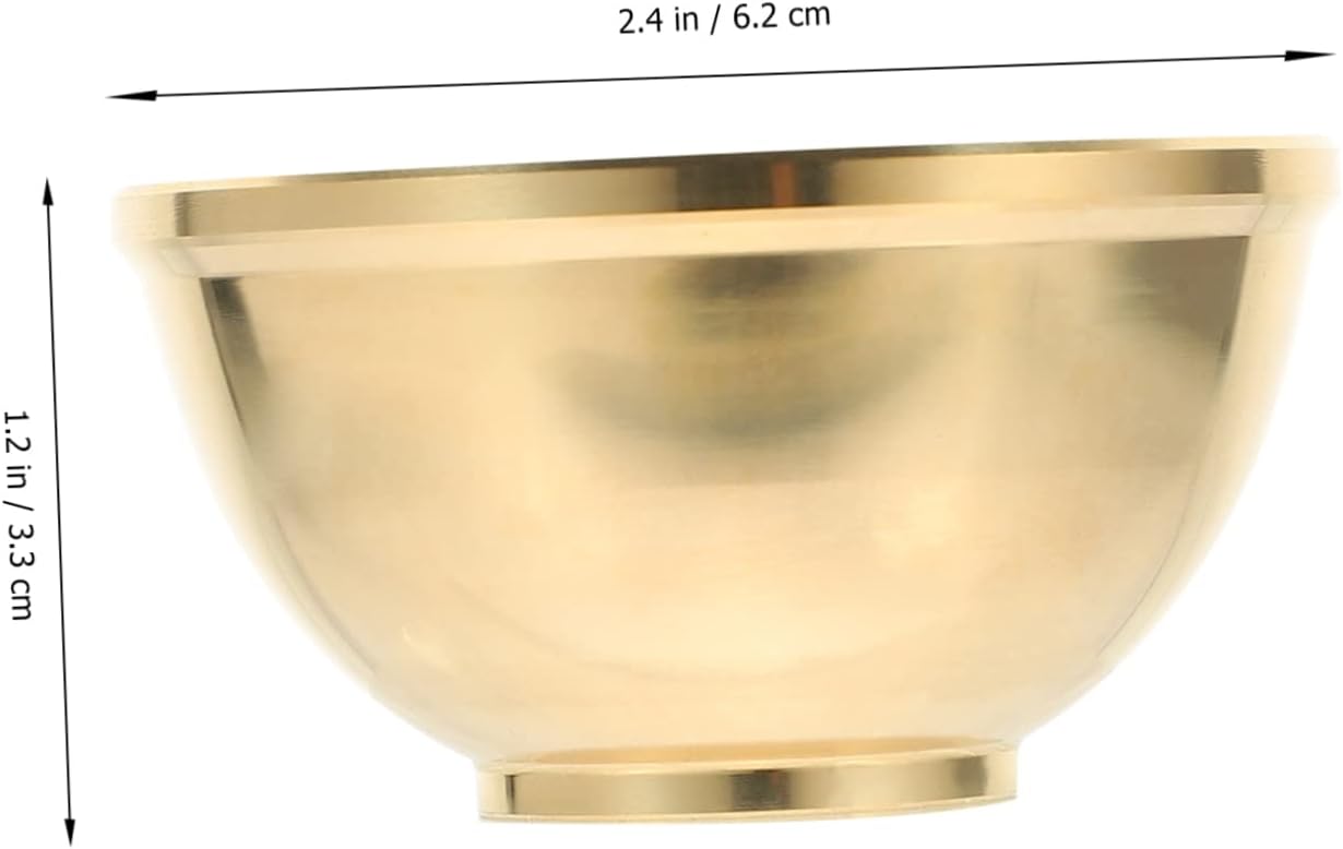 Cabilock Bronze Decorative Bowl Set of 4 Buddha Sacrifice Bowls Made of Pure Copper Meditation Bowls Worship Bowl Altar Bowls Copper Bowl of the Temple Pot Lubricating Wiping Bowl Jewellery Tray
