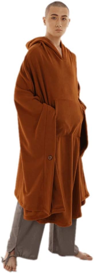 KATUO Meditation Buddhist Hooded Cloak Coat Women Men Outfit Oversize Coat