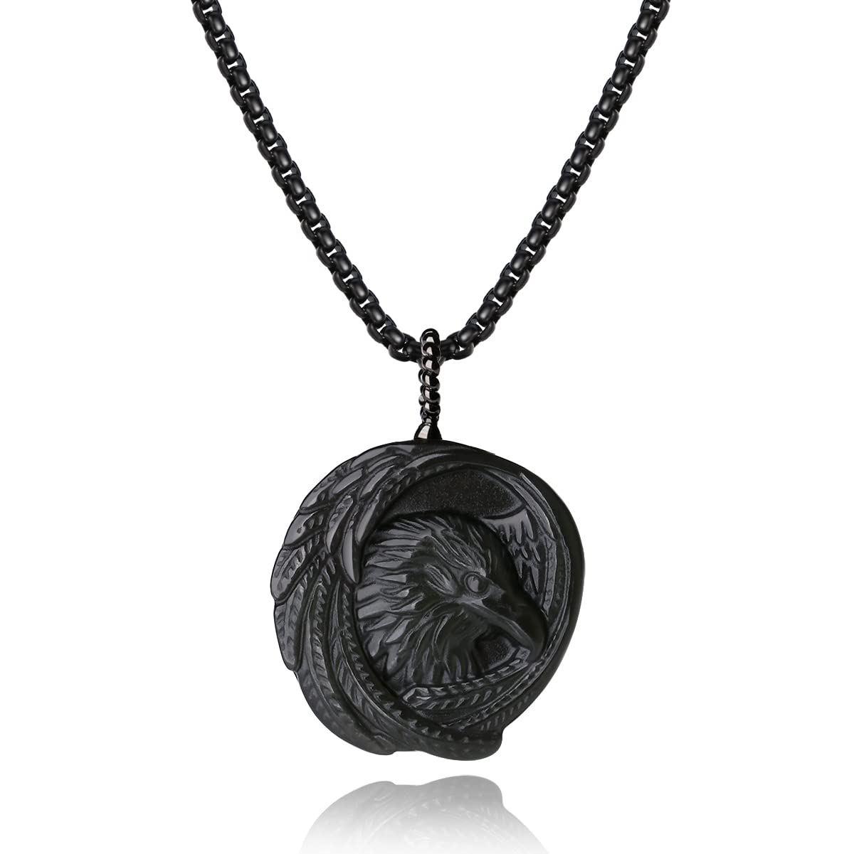 COAI Unisex Halskette mit Obsidian Anhänger