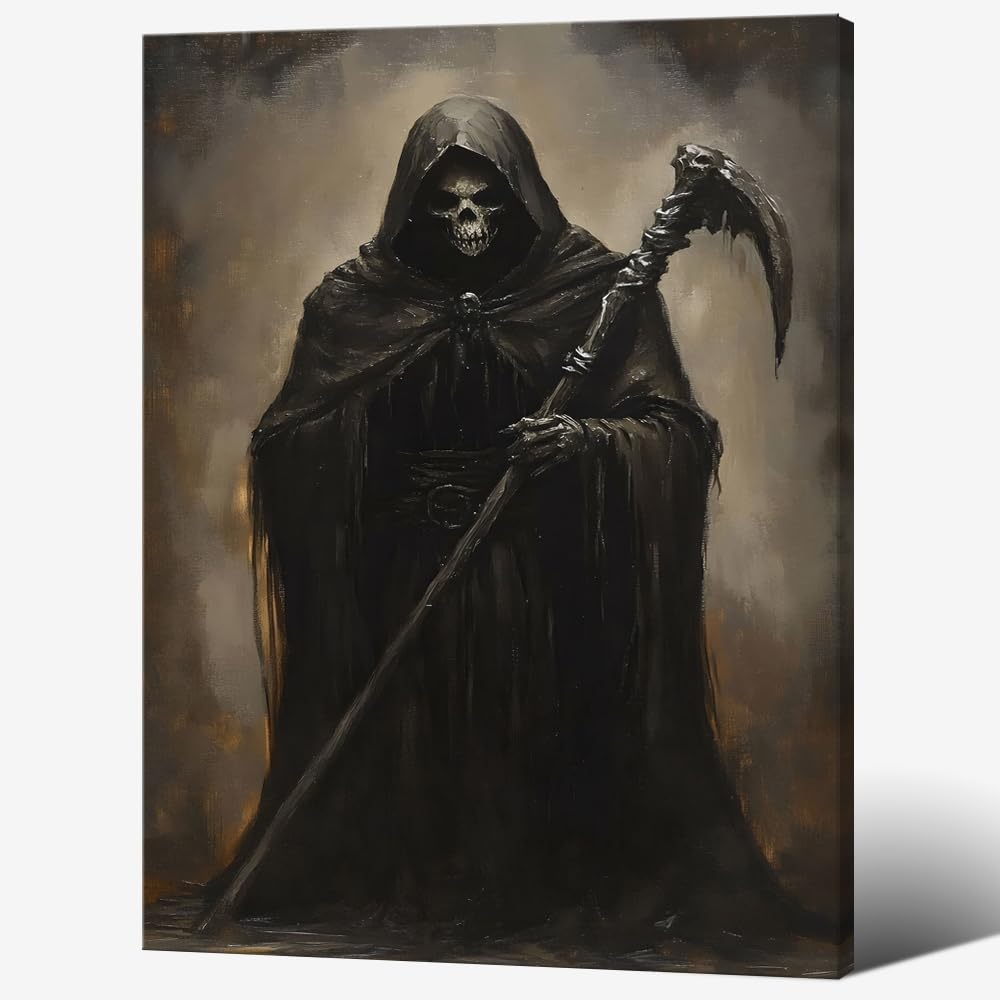 incstirup Vintage Moody Halloween Wall Art Raven-Crow Poster For Farmhouse Cottage Gothic Wall Decor-Dark Academia Art Canvas Print Picture For Room Bedroom Halloween Decor