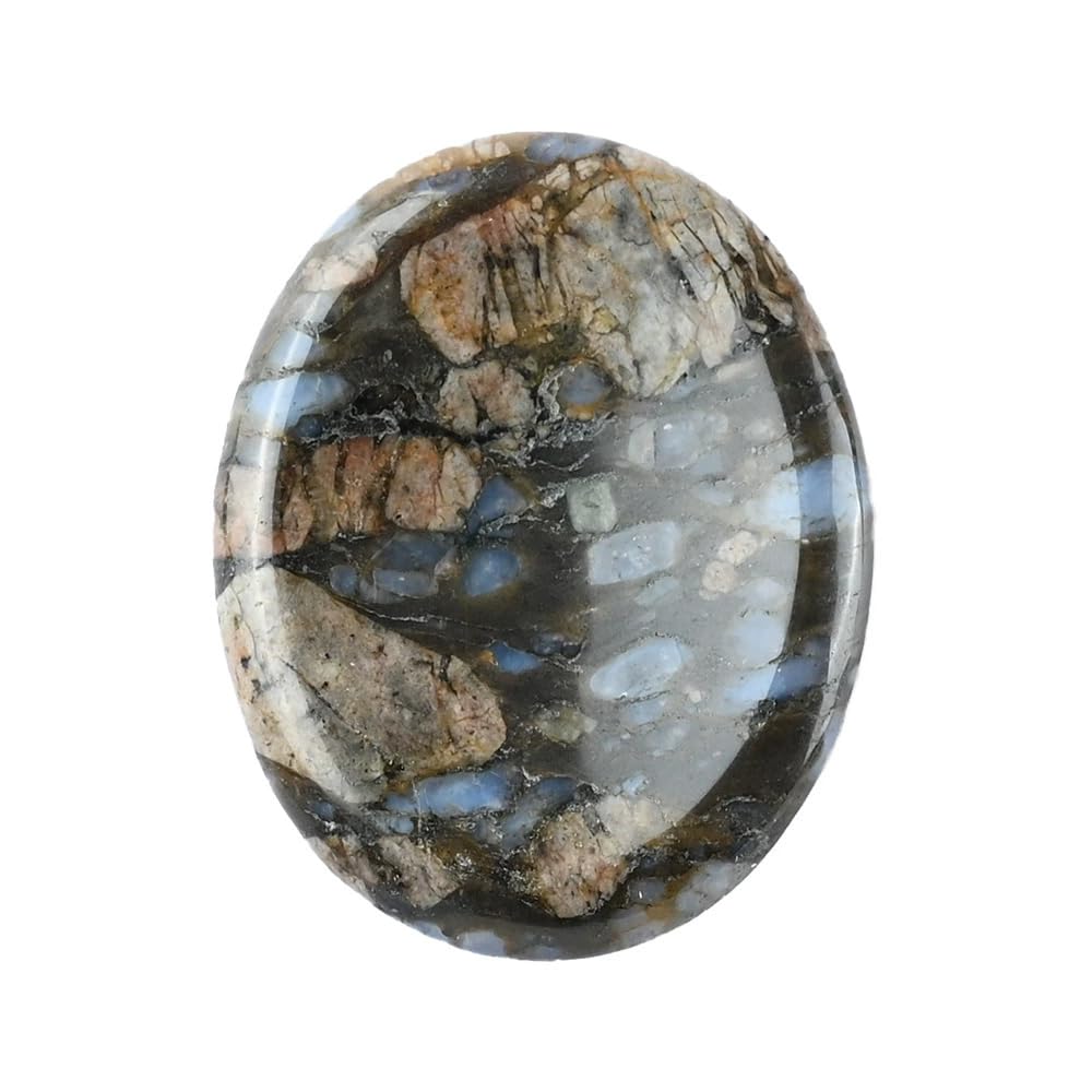 Dalmatian Jasper Worry Thumb Stone Crystal Thumb Stone Thumb Stone for Reiki Balancing Therapy Meditation (Dalmatian Jasper)