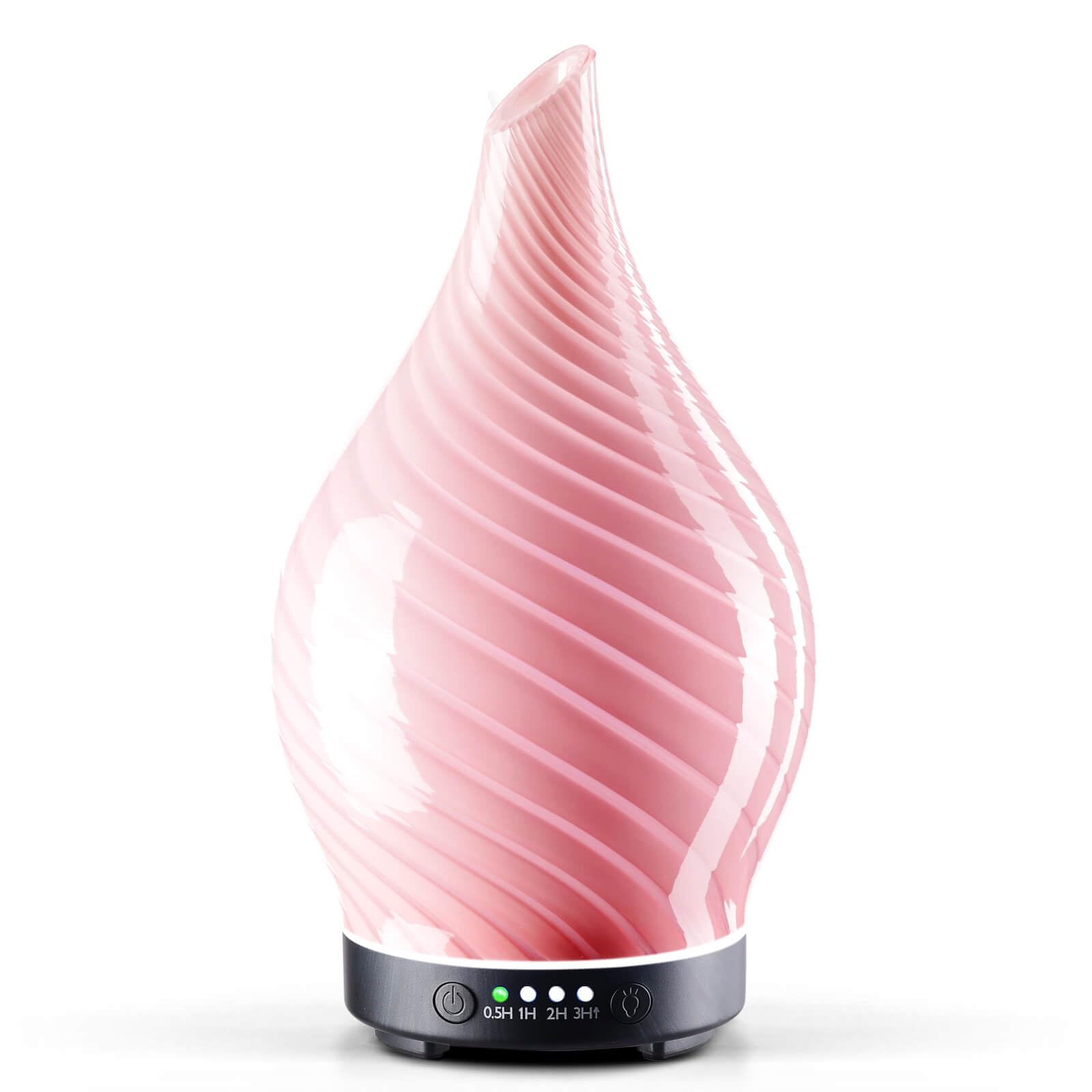 Porseme Aroma Diffuser Luftbefeuchter 150ml,Handgeblasen 3D Luftbefeuchter Ultraschall Leise 7 farbwechselnde LEDs Raumbefeuchter BPA Frei für Wohnung Yoga SPA mit Timer (Rose Gold)