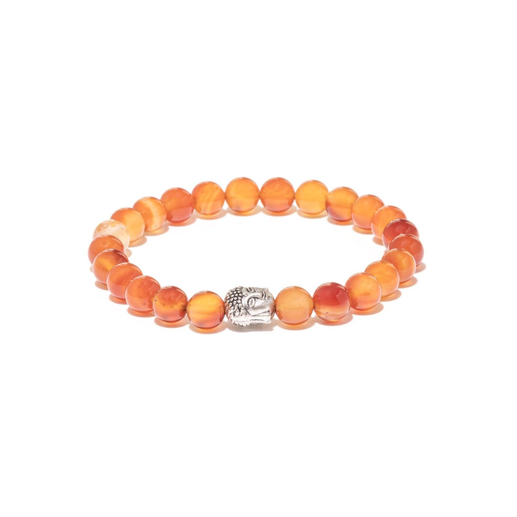 BERGERLIN Buddha Armband - Naturstein geprüft in Deutschland, mit echten Naturstein oder Lavastein Perlen - Naturstein Armband mit Echtheitszertifikat für Damen und Herren