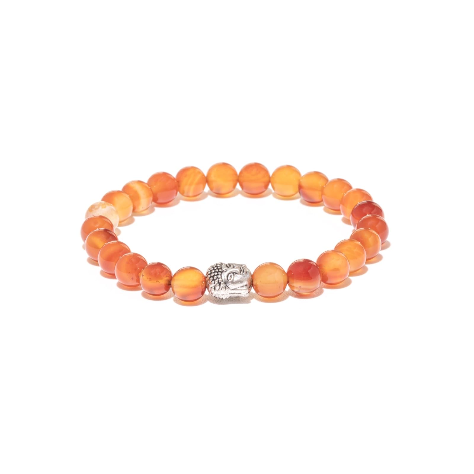 BERGERLIN Buddha Armband - Naturstein geprüft in Deutschland, mit echten Naturstein oder Lavastein Perlen - Naturstein Armband mit Echtheitszertifikat für Damen und Herren