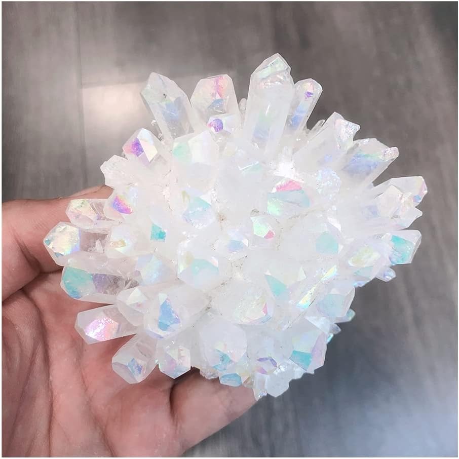Aura Natural Crystals Group Quartz Freeform Energy Reiki Stones Room Office Home Aquarium Decoration Accessories Gemstone Collection at Home (Size : 300-350g)