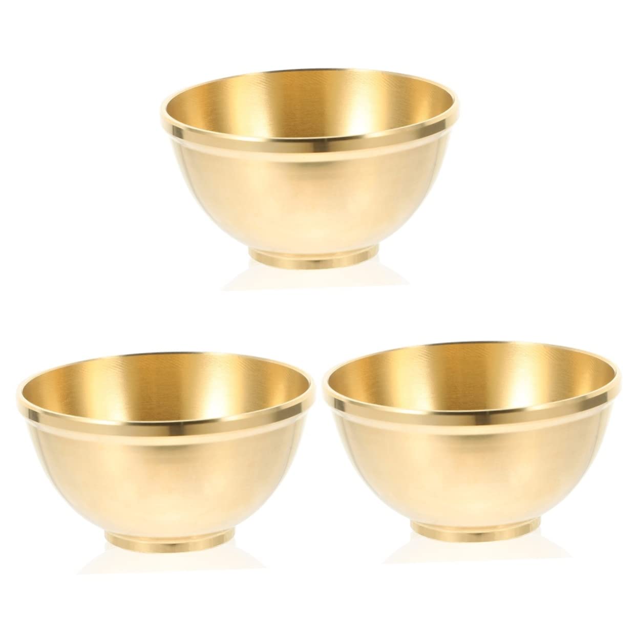 Cabilock Bronze Decorative Bowl Set of 4 Buddha Sacrifice Bowls Made of Pure Copper Meditation Bowls Worship Bowl Altar Bowls Copper Bowl of the Temple Pot Lubricating Wiping Bowl Jewellery Tray