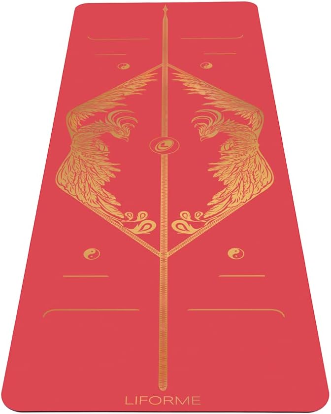 Liforme Zodiac New Year Yogamatte - Die Weltweit Beste Umweltfreundliche, rutschfeste Yoga Matte Mit Dem Originalen Einzigartigen Ausrichtungsmarkierungssystem, Biologisch Abbaubare Matte