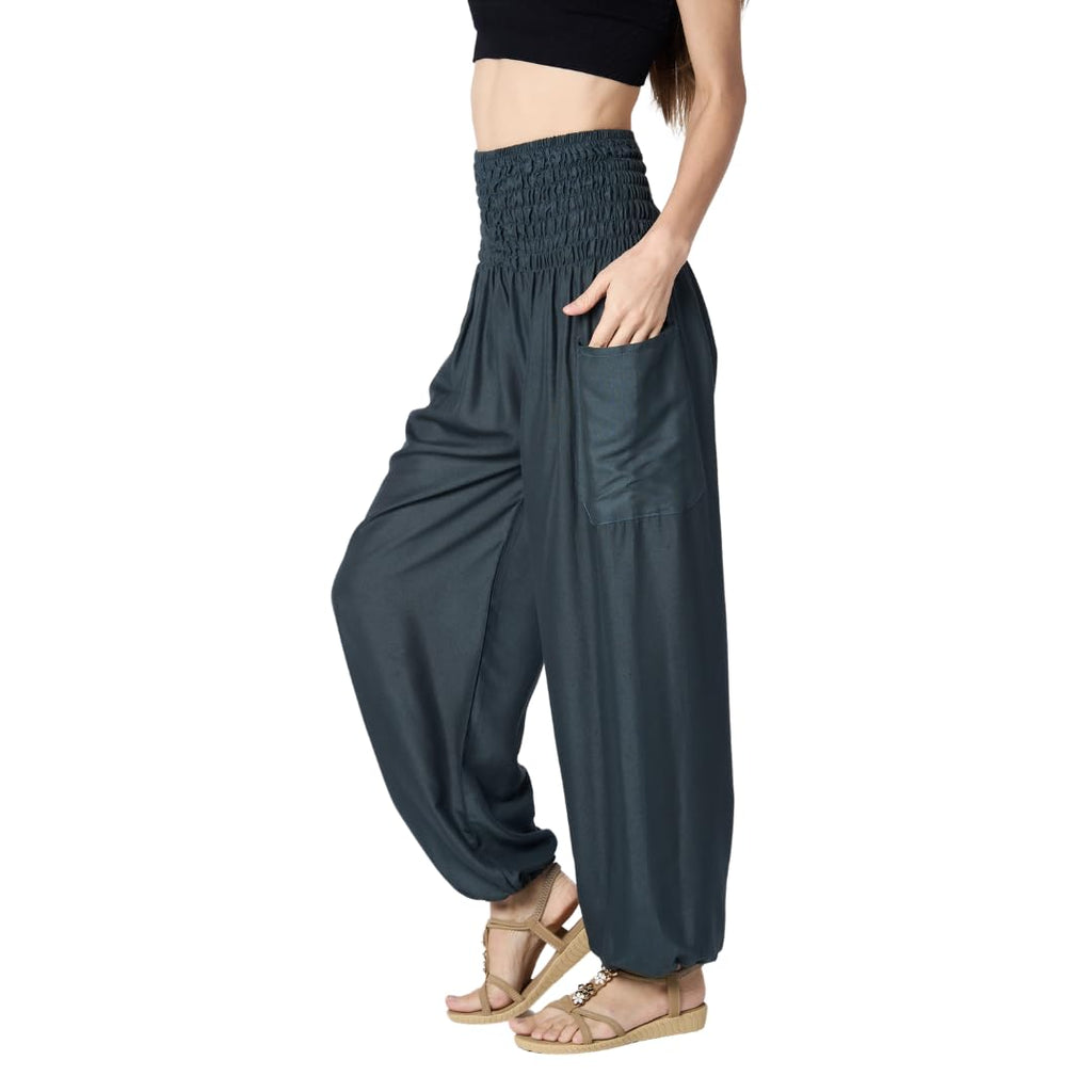 Tranquil Threads High-Waisted Boho Harem Yoga Pants for Women