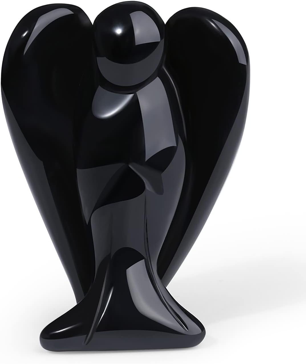 XIANNVXI Obsidian Schutzengel Kristalle Engel Figur Heilung Kristall Edelsteine Poliert Steine Statue Reiki Angel Figur Schutzengel Geschenk