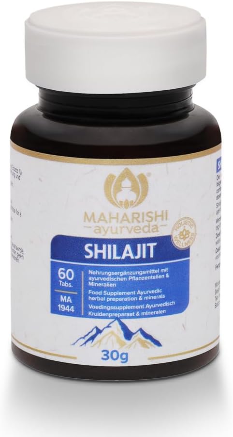 Maharishi Ayurveda Shilajit 995 mg Nahrungsergänzungsmittel mit ayurvedischen Pflanzenteilen & Mineralien 60 Tabs 1er Pack