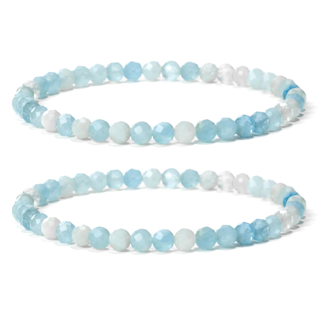 4 mm Stretch Bracelet Made of Real Natural Stone Beads, Healing Stone Bracelet, Yoga Bracelet for Women, Men, Lucky Bracelet, Friendship Bracelet, Replacement Beads Included