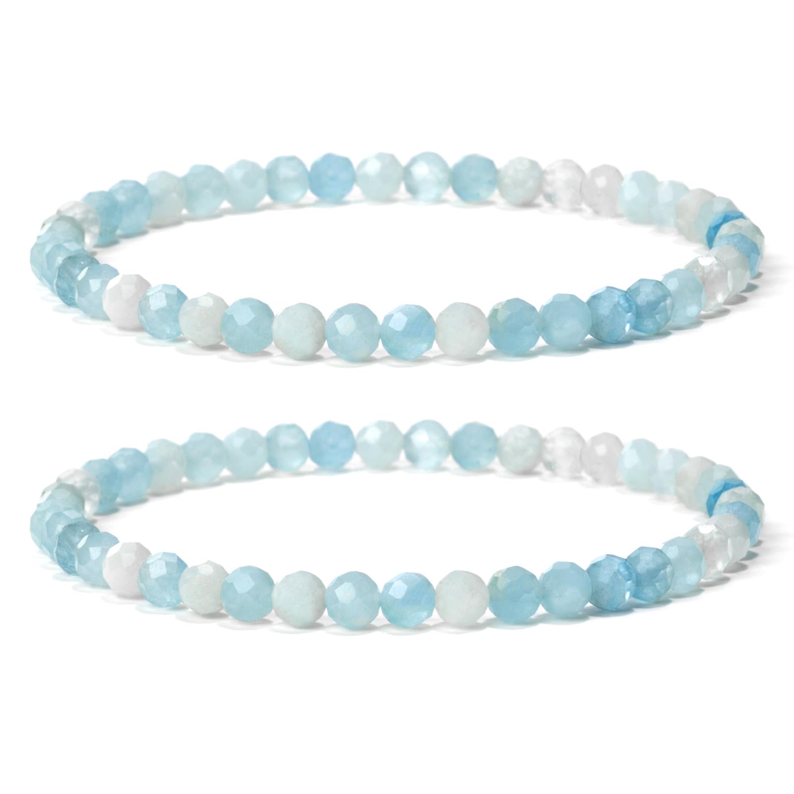 4 mm Stretch Bracelet Made of Real Natural Stone Beads, Healing Stone Bracelet, Yoga Bracelet for Women, Men, Lucky Bracelet, Friendship Bracelet, Replacement Beads Included