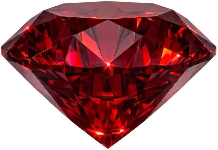 Rubin Stein, Künstlicher Ruby im Labor Gezüchtet, Rubinrot, 0,5–2,0 ct, Runder Brillantschliff, AGL-Zertifiziert, Loser Edelstein zur Schmuckherstellung (Ohrringe, Ringe, Halsketten)